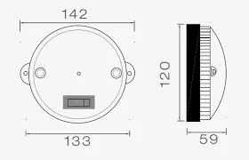 Aspöck inpoint luminaire d'intérieur avec interrupteur Aspock
