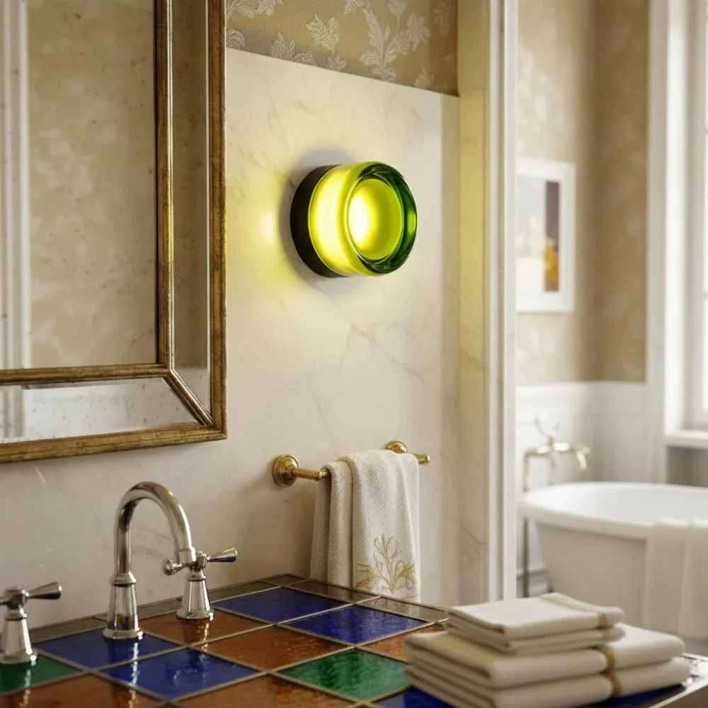 Applique murale en verre à dômes modernes Bracken avec LED et reliefs At Ease Home Life