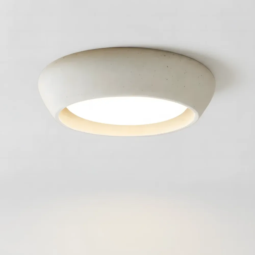 Astoria Minimaliste Plafonnier En Ciment Affleurant Gris At Ease Home Life