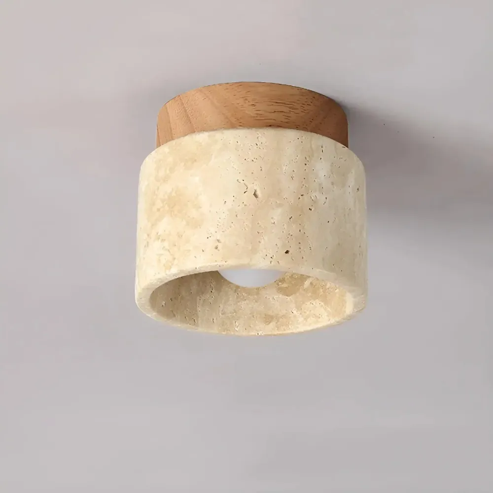 Lampe de plafond en travertin Yetvee Wabi-Sabi At Ease Home Life