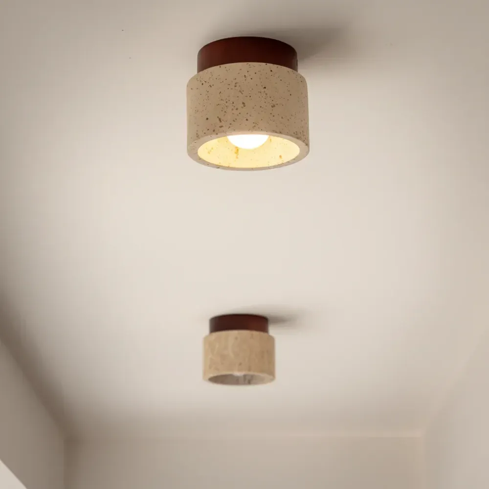 Lampe de plafond en travertin Yetvee Wabi-Sabi At Ease Home Life