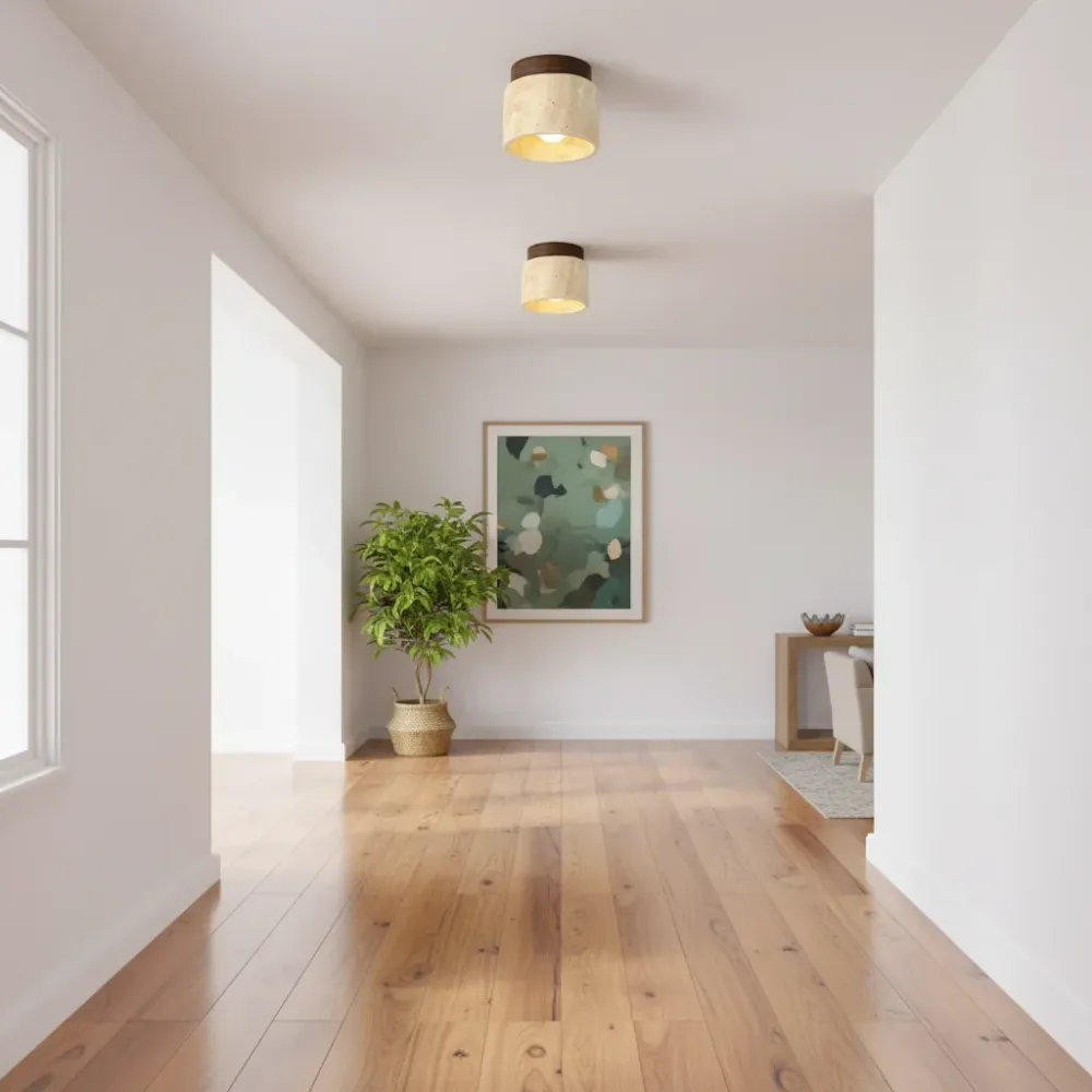 Lampe de plafond en travertin Yetvee Wabi-Sabi At Ease Home Life