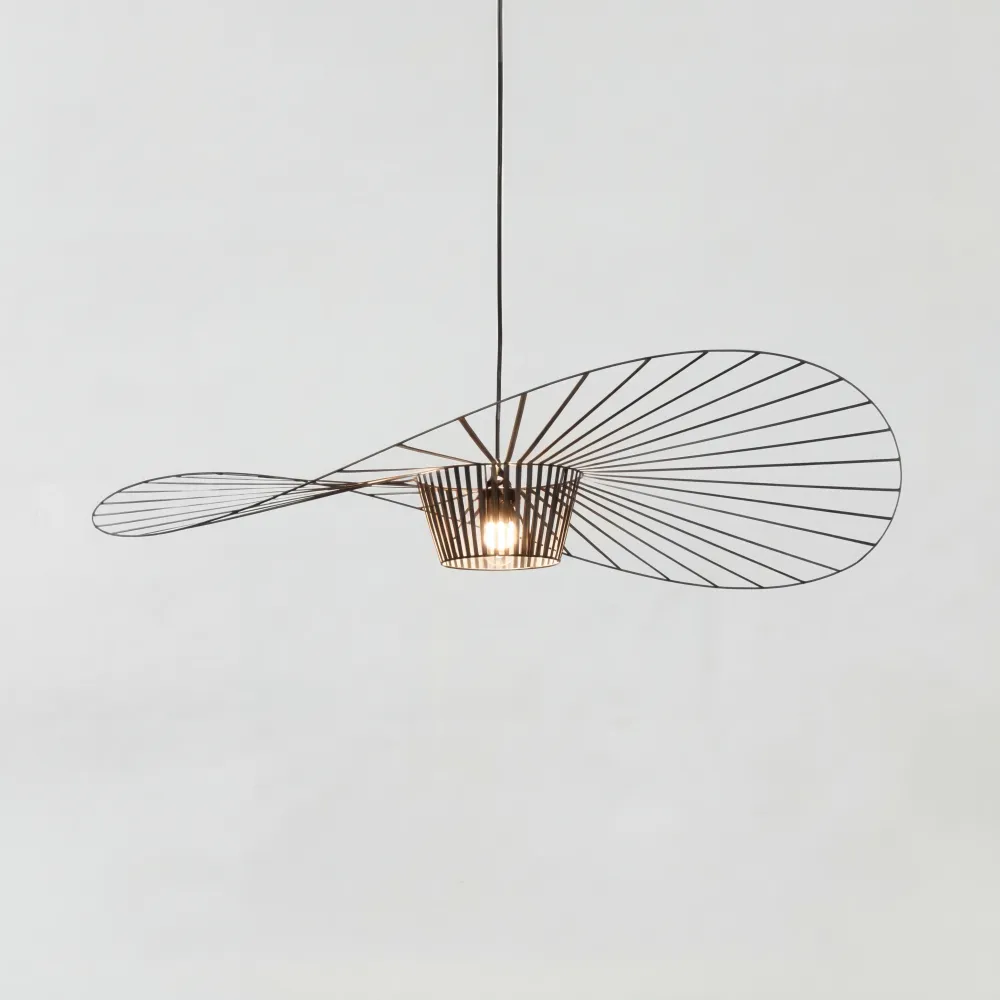 Rosland Vertigo Suspension Luminaire Moderne en Paille Noir At Ease Home Life
