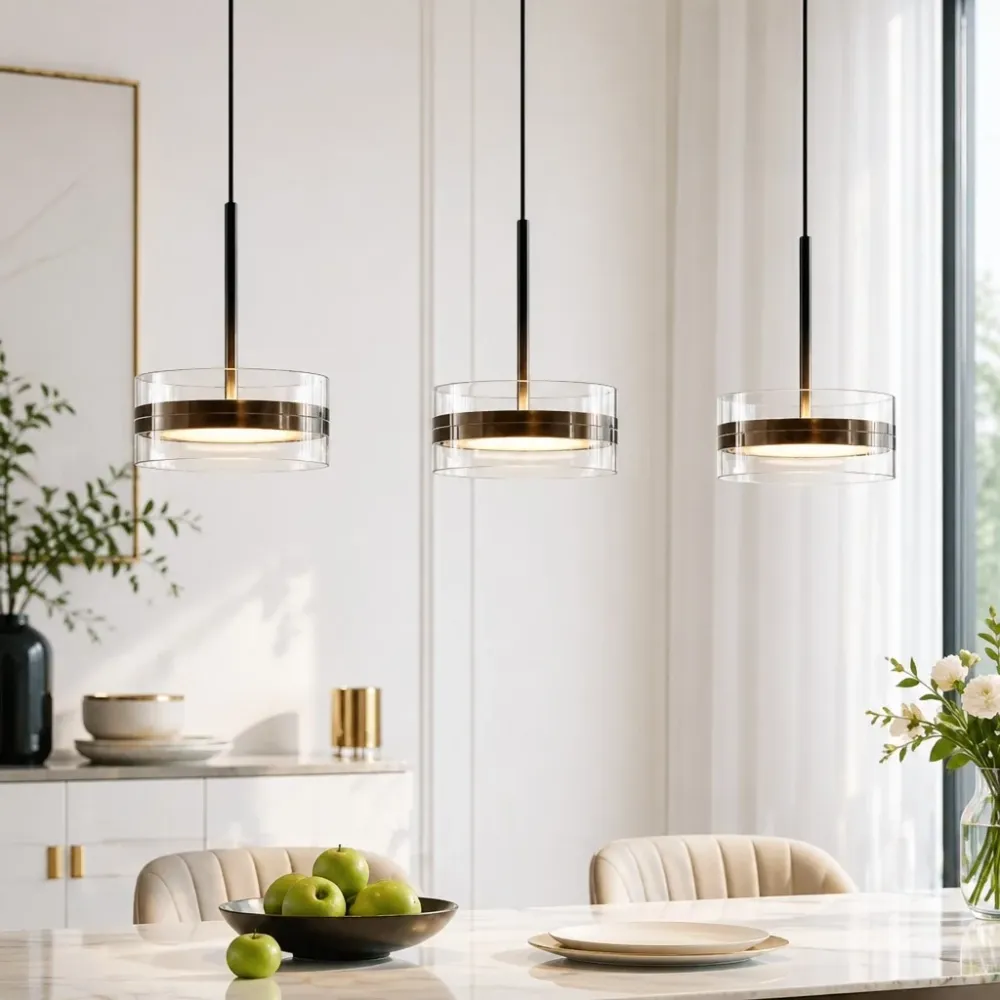 Suspension LED circulaire moderne Kirelix Noir At Ease Home Life