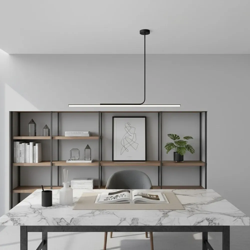Suspension linéaire moderne et simple Yarina Noir At Ease Home Life