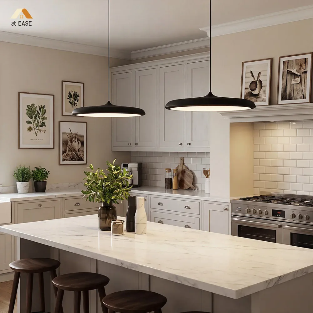 Suspension métallique réglable Avery Macaron Blanc At Ease Home Life