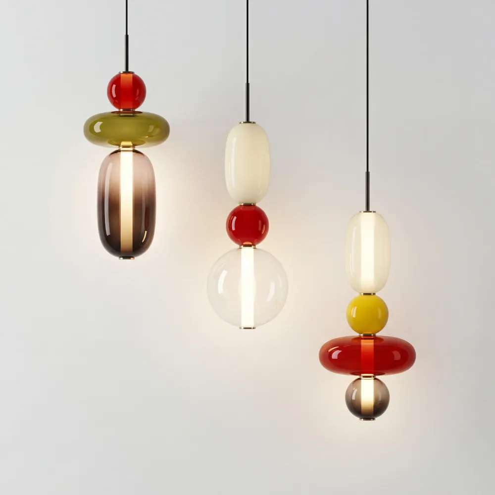 Vesa Nordic Lustre en Verre Cristallisé Blanc At Ease Home Life