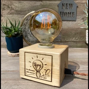 Lampe industrielle cubique spéciale fête des pères Atelier Xavier Leen