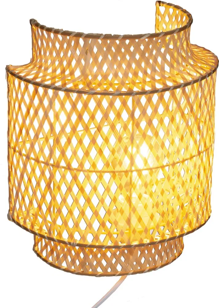 Atmosphera Applique Liby Bambou naturel - Dia 23 cm - Lampe