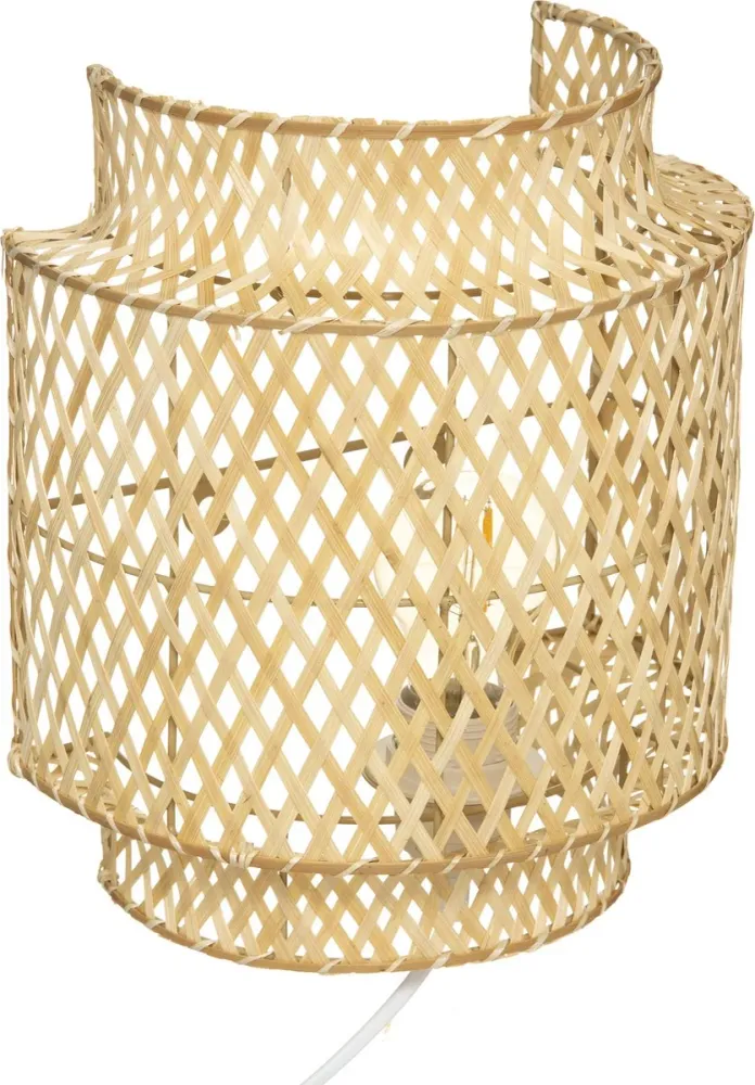 Atmosphera Applique Liby Bambou naturel - Dia 23 cm - Lampe