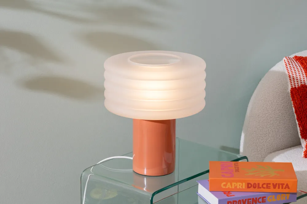 Atmosphera Hyacint Sphere Table Table Lampe - Ø22xh37cm - blanc / beige