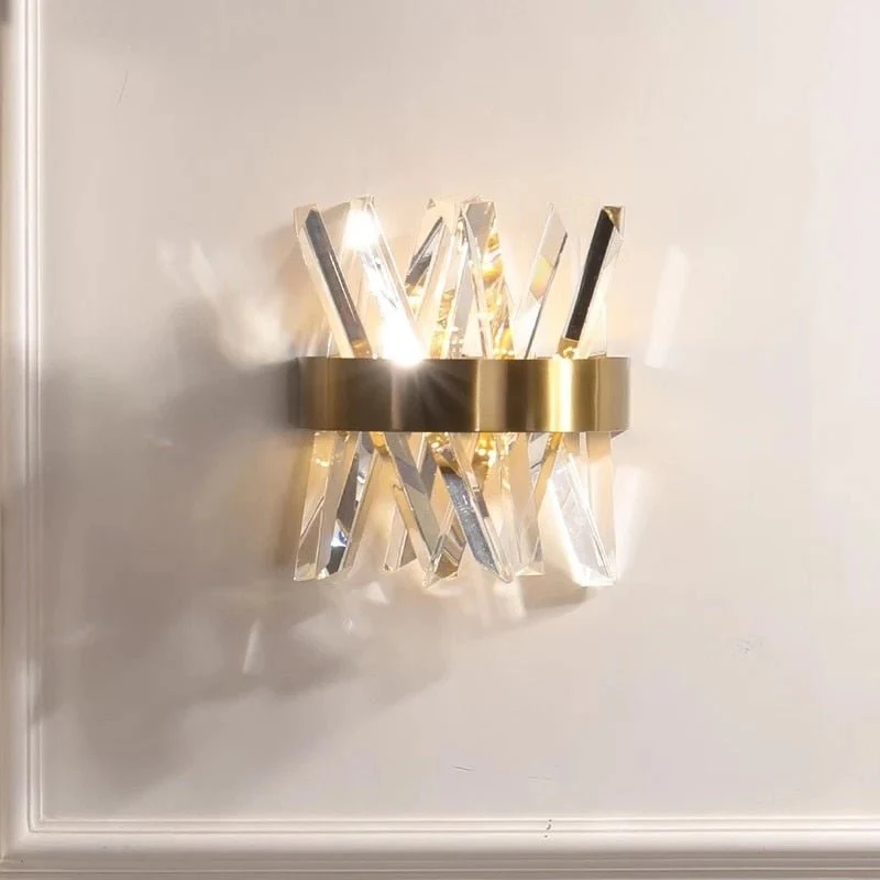 Applique murale en cristal chambre à coucher à côté des lampes murales en or salle de bain Applique murale à led ATY Home...