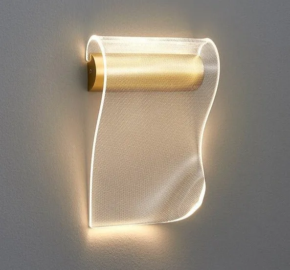 Applique murale LED moderne et créative pour chambre à coucher couleur or pour salon Bend ATY Home Decor