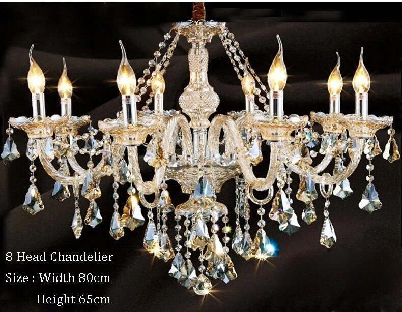 Éclairage de luxe bougie lustres en cristal lumière K9 Cognac lustres en cristal lustre lumière éclairage ATY Home Decor