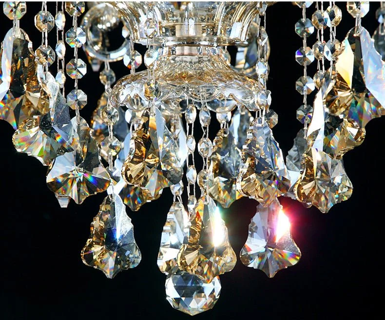 Éclairage de luxe bougie lustres en cristal lumière K9 Cognac lustres en cristal lustre lumière éclairage ATY Home Decor