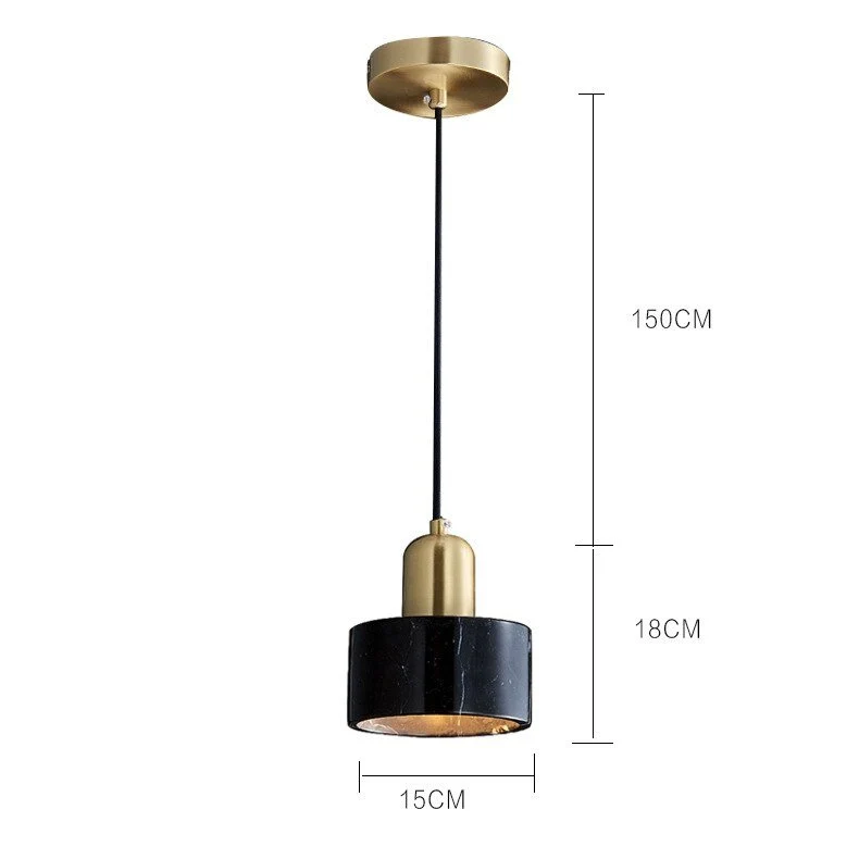 Lampe pendante moderne en marbre LED pour îlot de cuisine Bord de lit ATY Home Decor