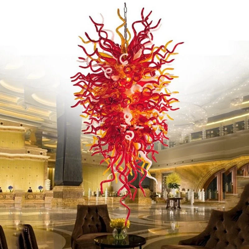 Lustre en verre soufflé de luxe personnalisable pour la décoration d'un restaurant ou d'une maison Grand lustre Mix ATY Ho...