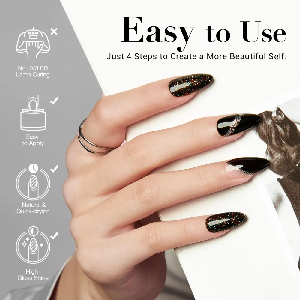 AZUREBEAUTY Dip Powder Nail Basic Set – 6 Couleurs Sans Lampe, Manucure DIY