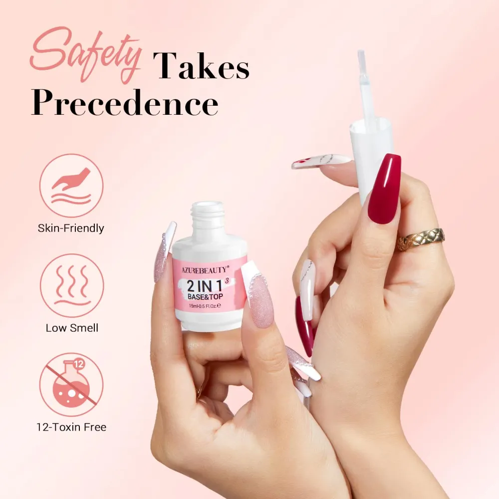 AZUREBEAUTY Kit Poudre Dip 15ml – Base, Couche de Pose, Activateur, Liant, Huile Cuticule et Soin Ongles sans lampe