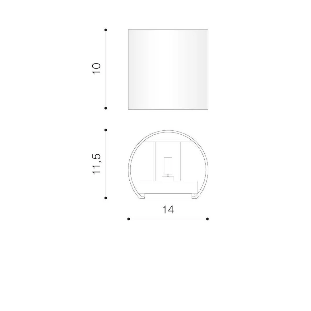 Applique murale Azzardo LETICIA 1L, blanc mat, LED