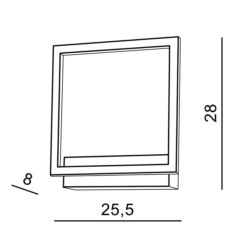 Applique murale Azzardo OPERA 1L, blanche, LED