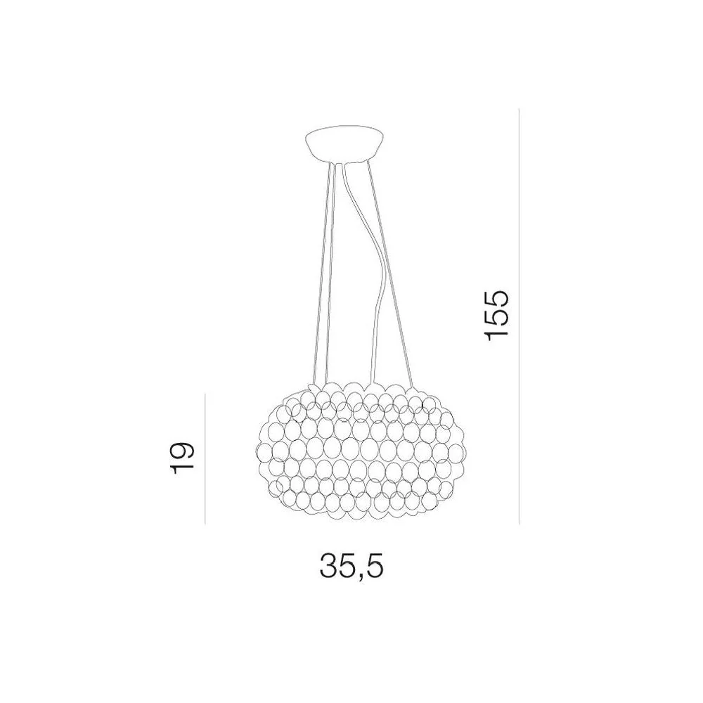 Azzardo ACRYLIO suspension 1L, clair, R7S LED