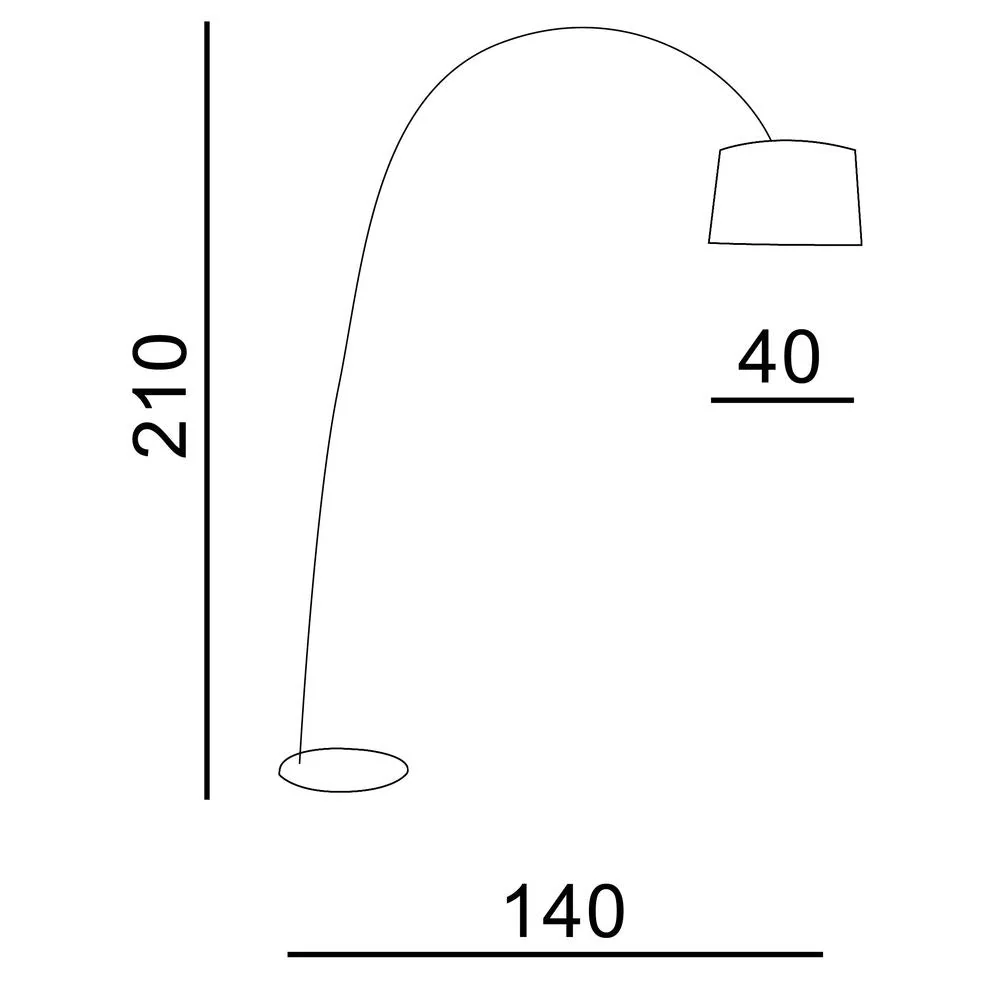Azzardo ARIANA lampadaire 1L, blanc, E27