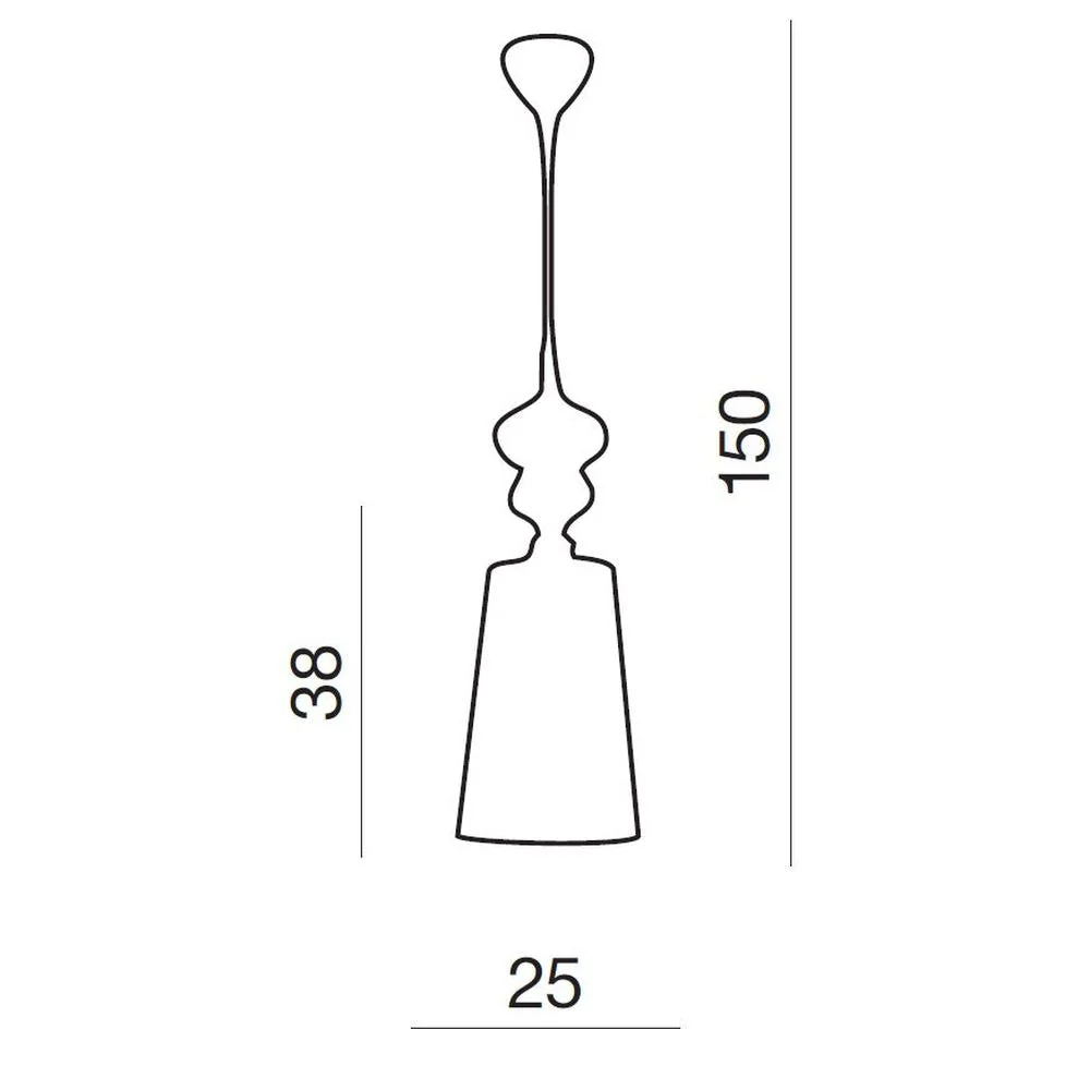 Azzardo BAROCO suspension 1L, noire, E27