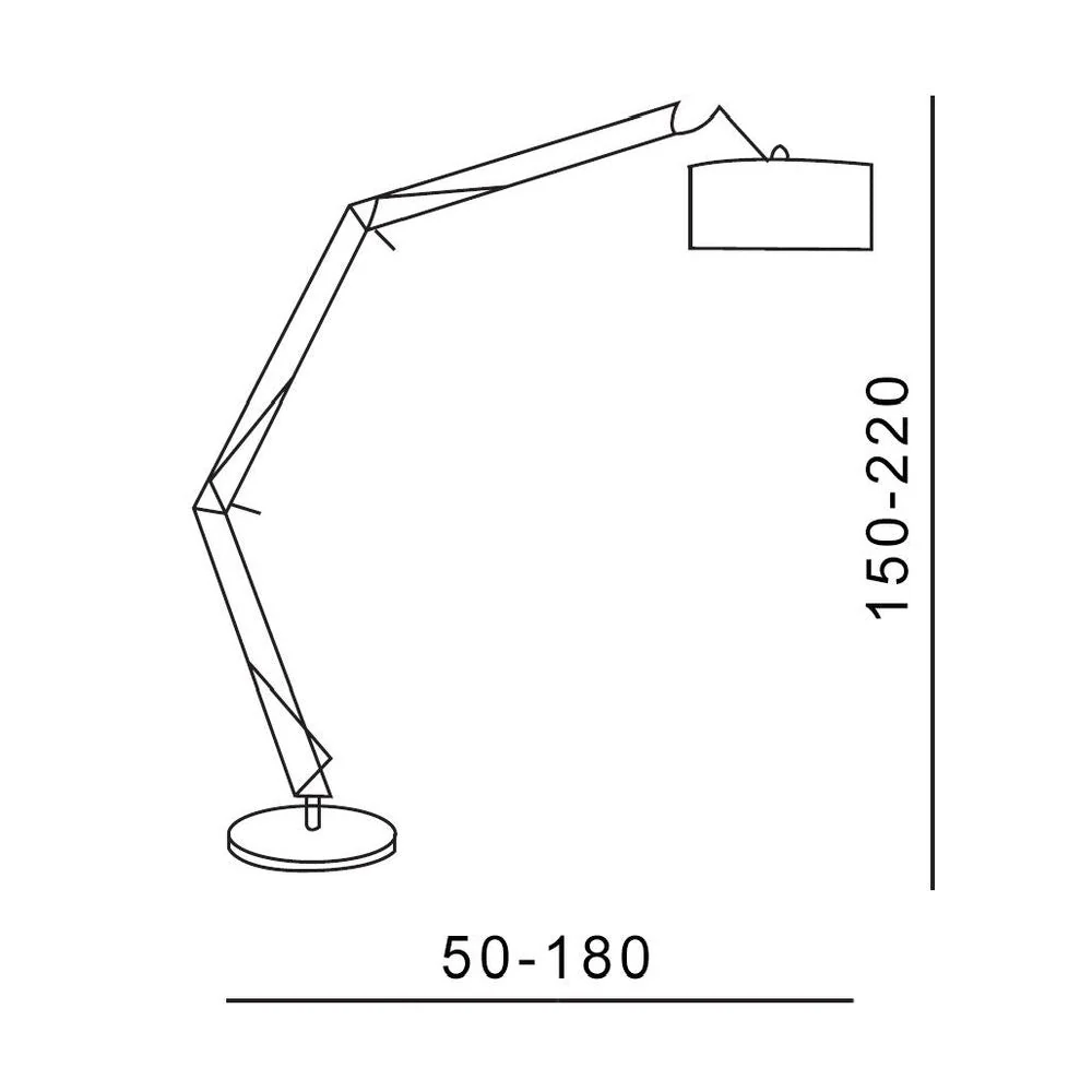 Azzardo BOSSE lampadaire 1L, blanc, E27