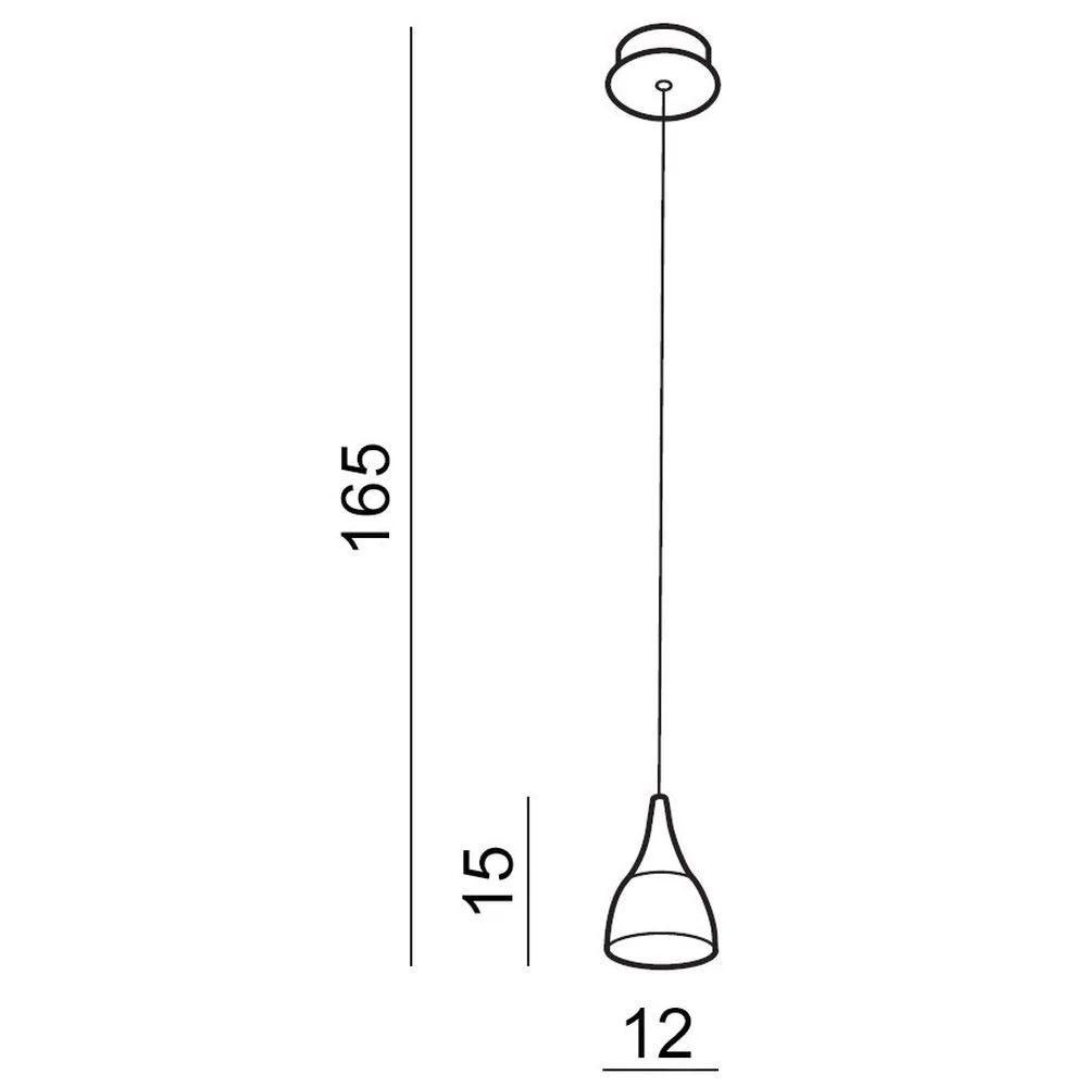 Azzardo DALMATIA suspension 1L, noir, LED LED