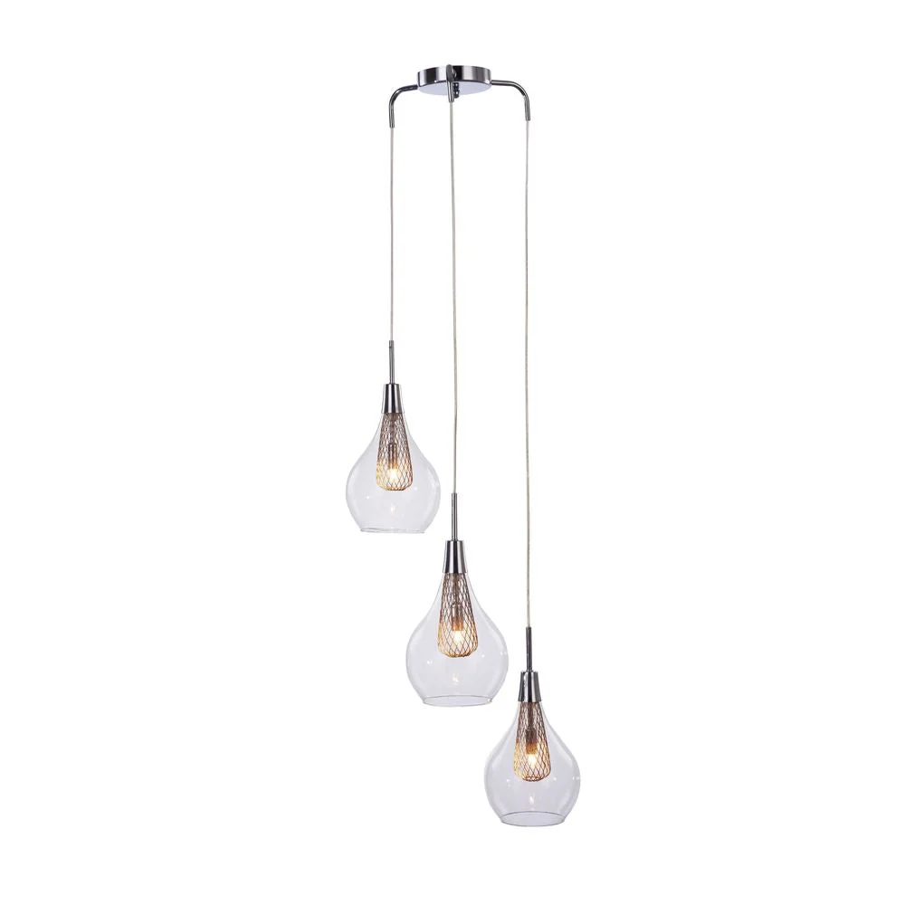 Azzardo ELEKTRA suspension 3L, claire, G9