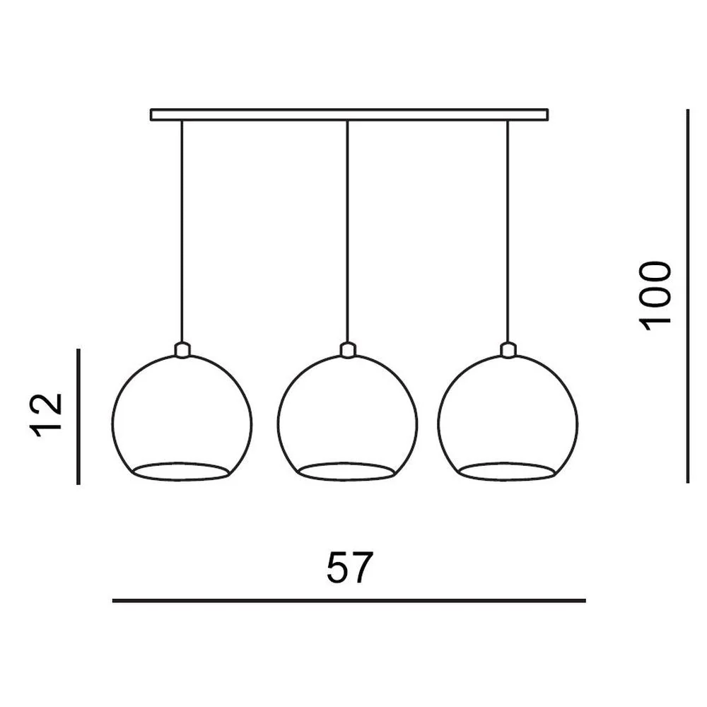Azzardo GULIA suspension 3L, blanc mat, GU10