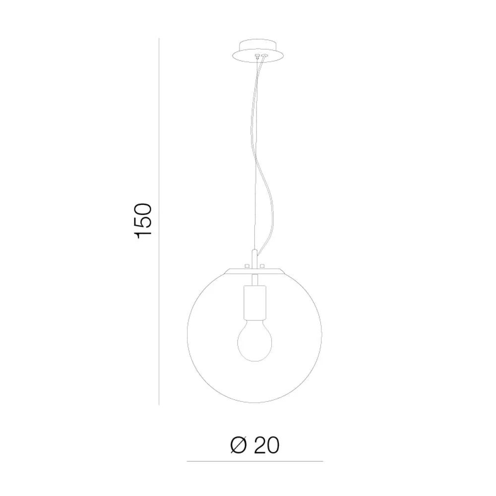 Azzardo IRIS suspension 1L, cuivre brillant, E27