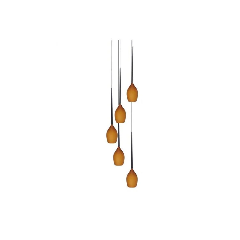 Azzardo IZZA suspension 5L, ambre, E14