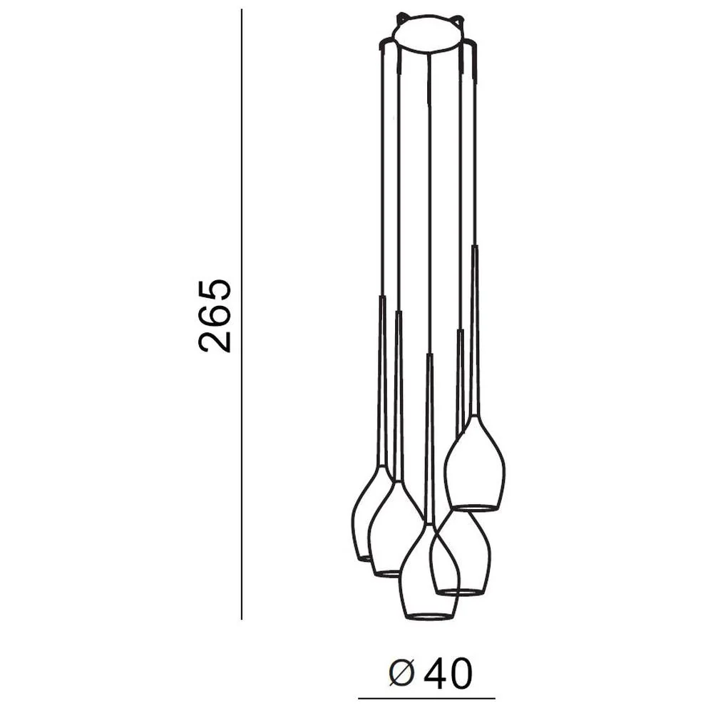 Azzardo IZZA suspension 5L, olive, E14