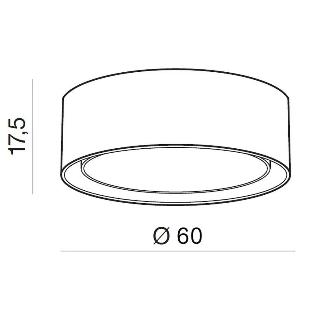 Azzardo MILO plafonnier 4L, blanc, E27