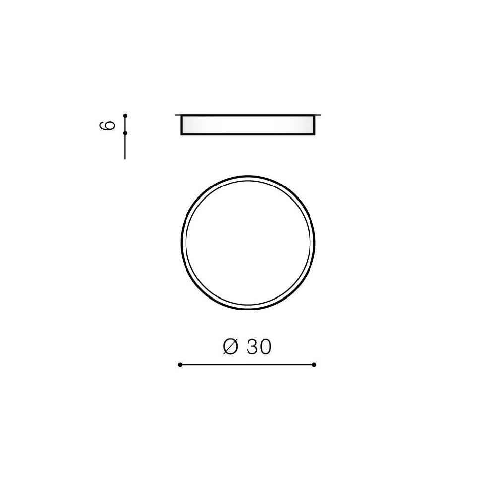 Azzardo MONZA plafonnier 1L, blanc, LED LED
