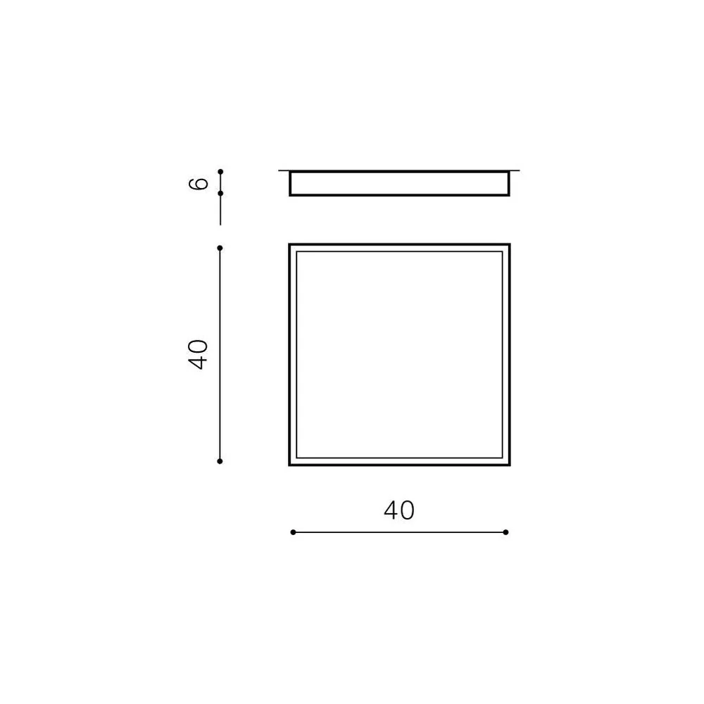 Azzardo MONZA plafonnier 1L, noir, LED LED