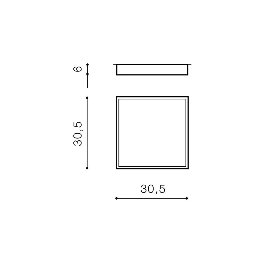 Azzardo MONZA plafonnier 1L, noir, LED LED