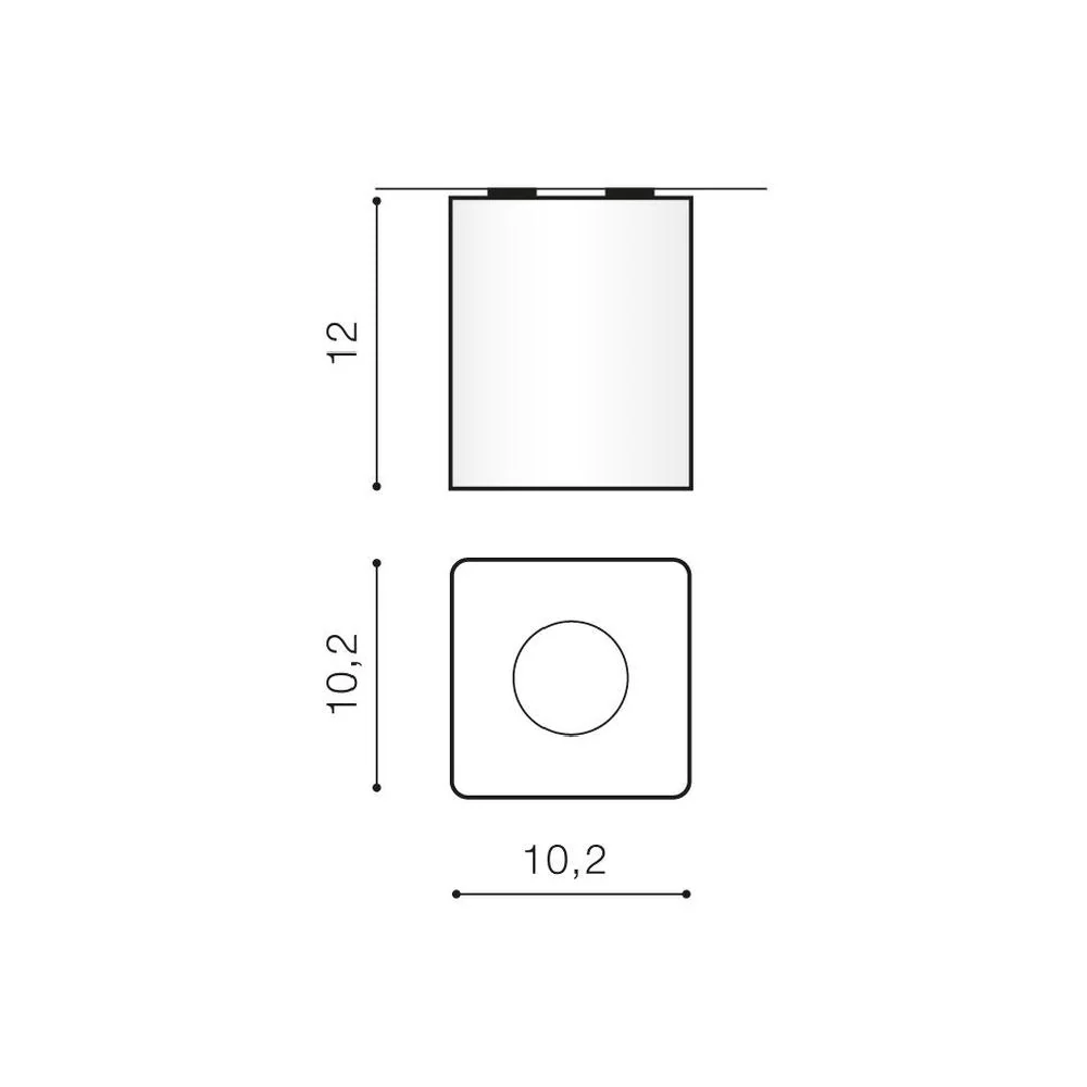 Azzardo NINO plafonnier 1L, blanc, GU10