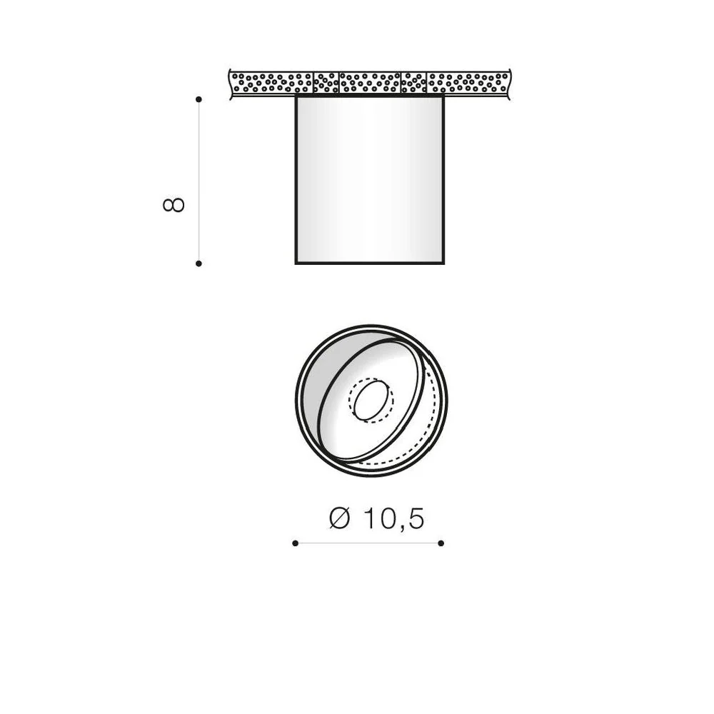 Plafonnier Azzardo BOSTON 1L, blanc, LED