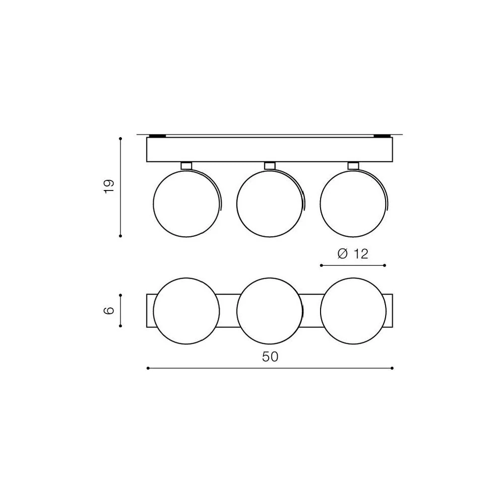 Plafonnier Azzardo JERRY 3L, noir, QR111