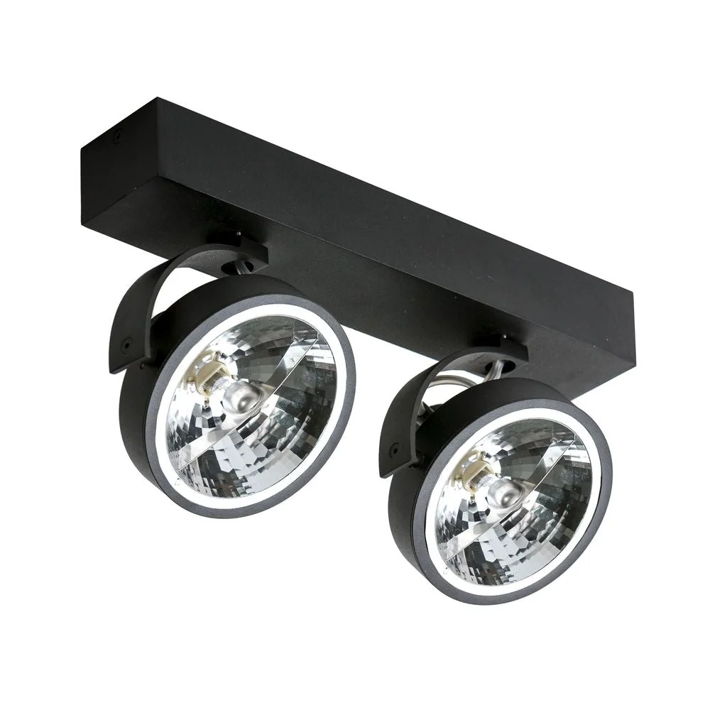 Plafonnier Azzardo JERRY 2L, noir, QR111