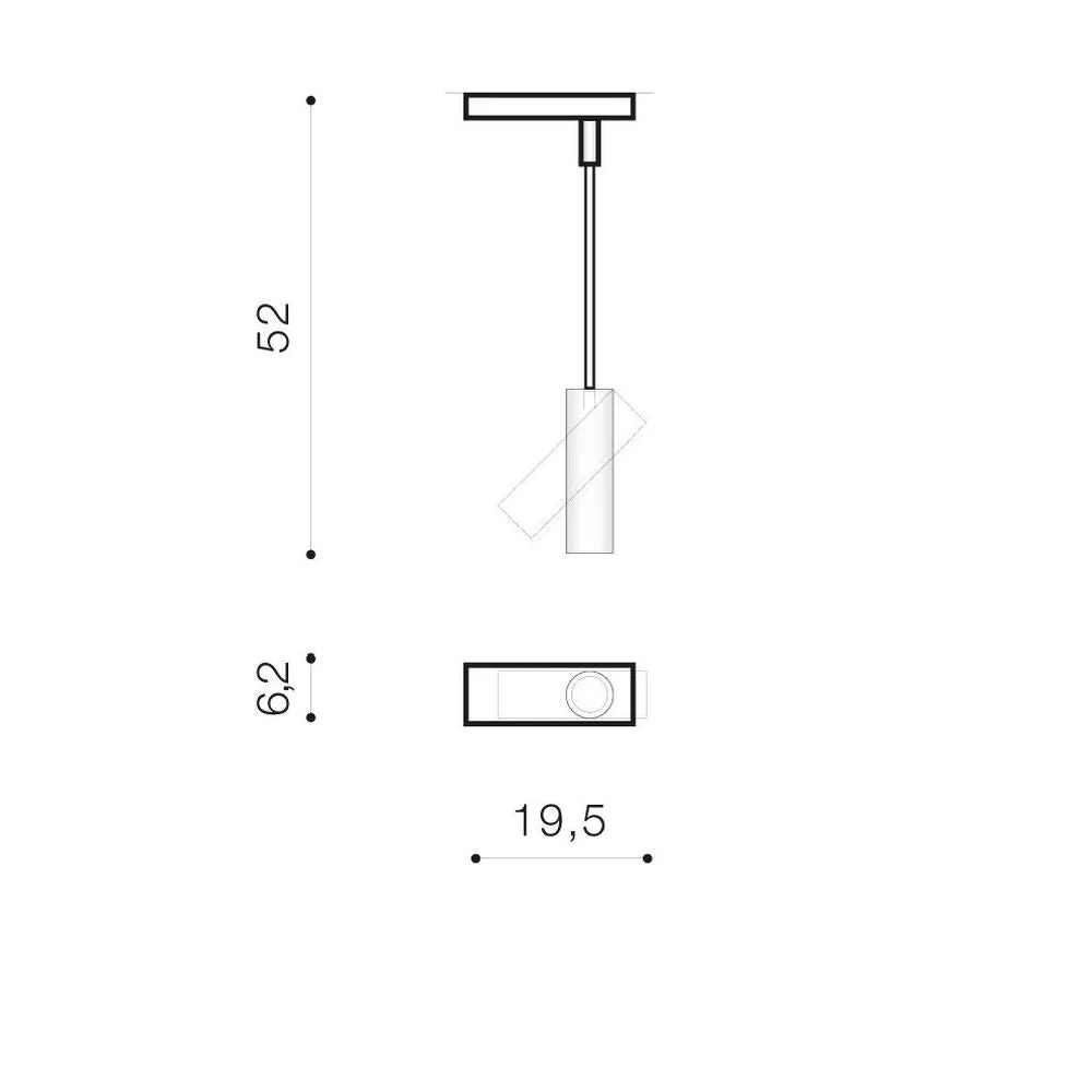 Plafonnier Azzardo LENS 1L, noir, GU10