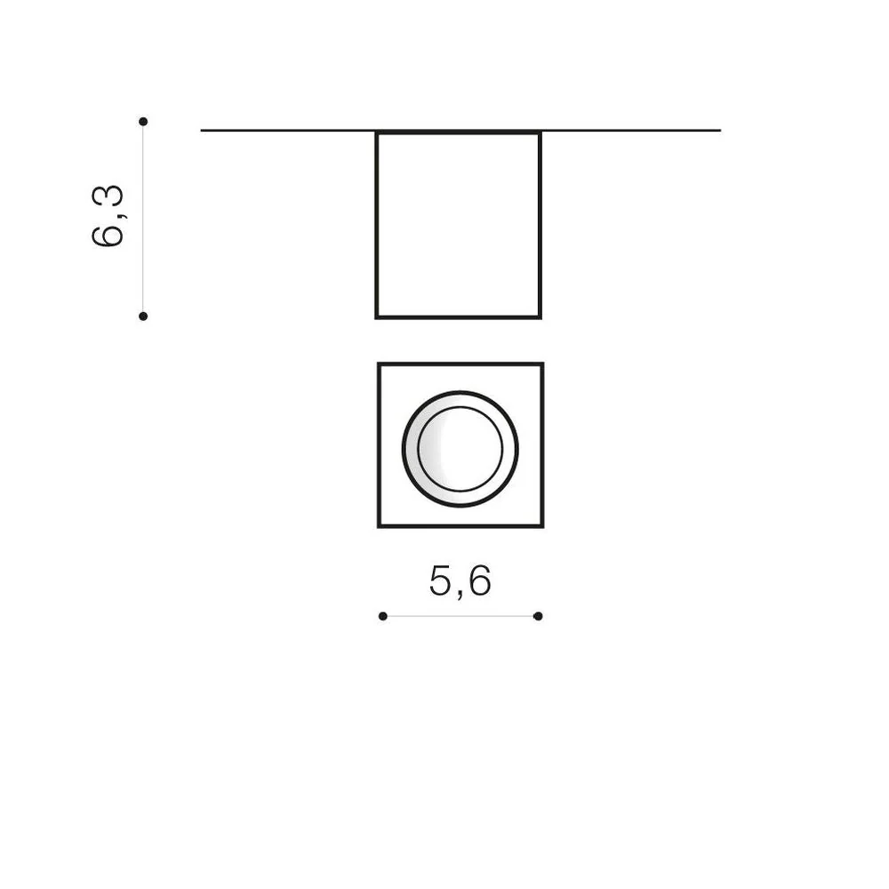 Plafonnier Azzardo NANO 1L, blanc, LED