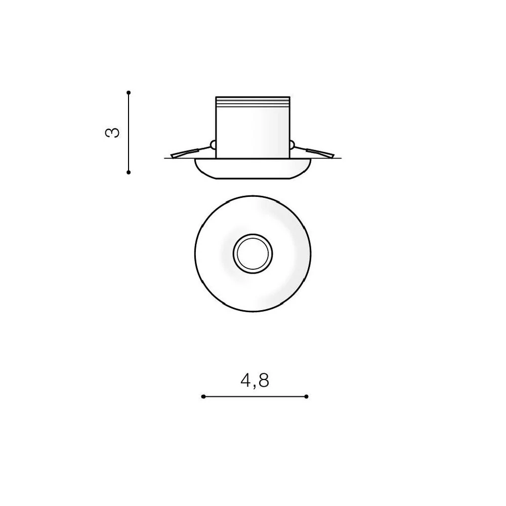 Spot encastré Azzardo OKA 1L, blanc, LED