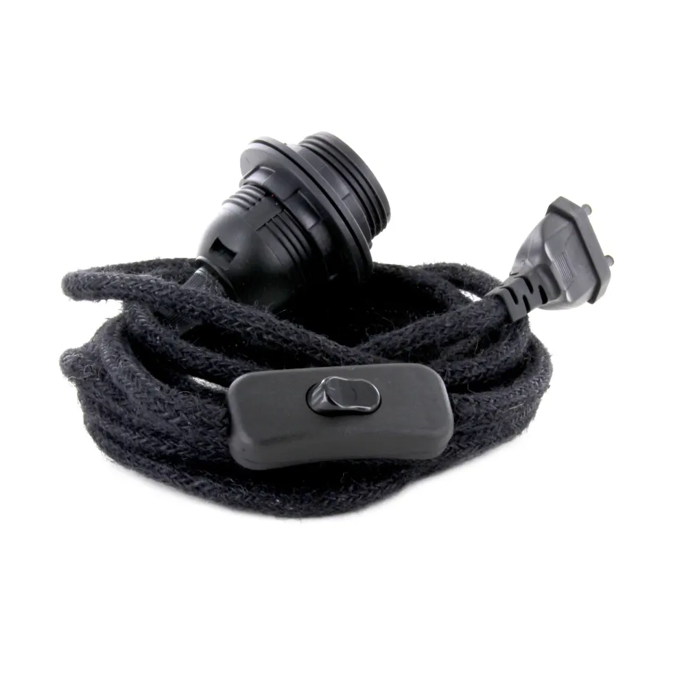Baladeuse en jute noir - 4m
