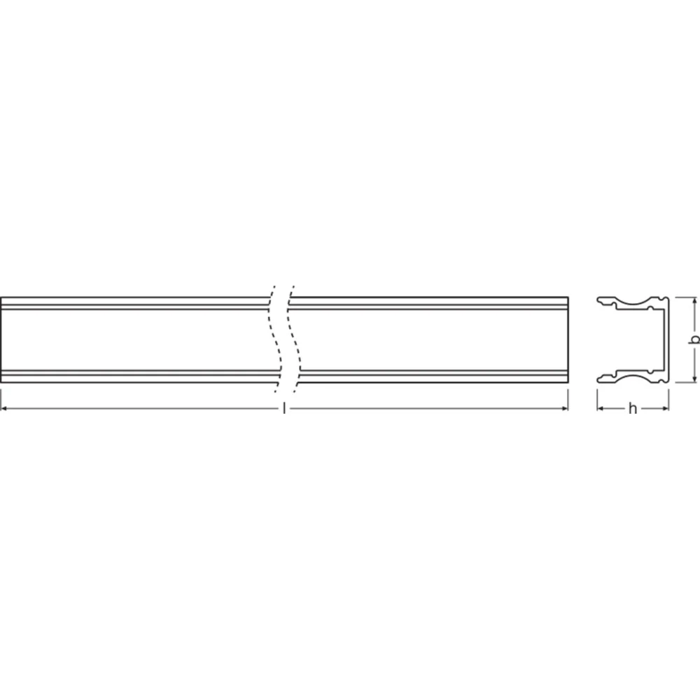 Bandes LED Ledvance Profil Moyen -PM05/U/17,5X14,5/10/2 2M
