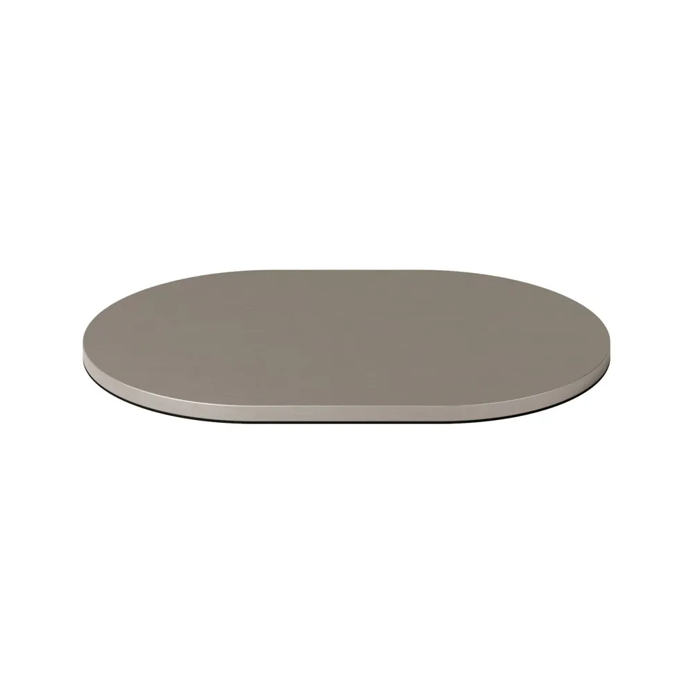 Base métallique ovale pour lampe de table MAG-Y - Titane satiné