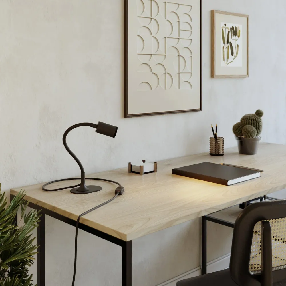 Base métallique ovale pour lampe de table MAG-Y - Noir